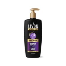 Livon Keratin Shampoo For Women & Men | Repairs Damaged Hair | Smooth & 5X Stronger Hair | No Parabens | 650Ml