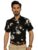 Indian Needle Navy Floral Printed Formal Shirt for Mens. (Navy, S)