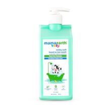Mamaearth Milky Soft Head To Toe Wash With Oats, Milk, And Calendula For Babies | 2-In-1 Tear-Free Body Wash & Shampoo | Moisturizes And Soothes Skin | 400 Ml