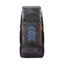 Gear Triumph 50L Extra Large Water Resistant Rucksack/Travel bag/For Men & Women(Grey – Black)