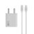 boAt WCDV 22.5W Dual Port Fast Charger, Overheat/Overcharge Protection, Auto Detection for Samsung, Xiaomi & Android Users with Type C to Type C Cable (White)