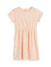 Amazon Brand – Symbol Kids Knee Length Printed Knit Dress (KD-DRG-SS25-144_L.Pink Floral_5-6 Years)