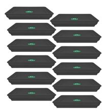 Trustbasket Uv Treated Square Bottom Tray(Plate/Saucer) Suitable For 8 Inch Square Plastic Pot – Black Color – Set Of 12 | Heavy Duty Highly Durable Plant Saucergamla For Indoor Home Decor & Outdoor Balcony Garden