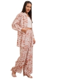 Vishudh Women Regular Fit Shoulder Strap Co-Ord Set Vpcs000072 Pink M