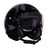 Royal Enfield Airforce 1901 Open Face Helmet | Certification: ISI & DOT | High Impact Grade ABS Shell | High Strength EPS Liner for Added Strength| Sleek Aviator Inspired Design | Black (L) 60 CM
