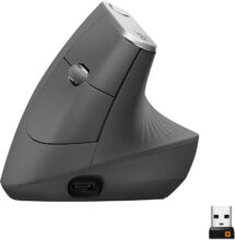 Logitech MX Vertical Ergonomic Optical Mouse(2.4GHz Wireless, Bluetooth, Black)