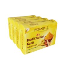 Patanjali Haldi Chandan Kanti Body Cleanser Soap for Men and Women(150g, Pack of 4), Nourishing & Moisturizing, Natural Aloe Vera for Soft Skin (180026242)