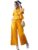Mustard Schiffli Crop Shirt With Wide Leg Pants