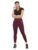Clovia Women’s Slim Fit Polyester Activewear Sports Ankle Length Tights (AB0047P09_Red_M)