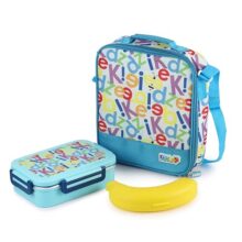 CELLO Kidzbee Series Mega Meal Set for Kids |1 Lunch with Banana and Attractive Jacket | Insulated Meal Carrier | Lunch Box Set for Kids | Blue
