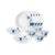 Larah by Borosil Ageria Opalware Dinner Set, 14-Pieces, White