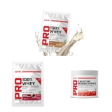 GNC Berry Fusion Strength Stack | Mawa Kulfi + Strawberry Whey Protein + Cranberry Creatine | Muscle Recovery & Strength Combo