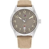 Tommy Hilfiger Brown Dial Beige Leather Strap Analog Watch for Men- TH1710561