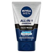 Nivea Men All In 1 Charcoal Face Wash 100 G | With Charcoal, Mulethi & Mint For Complete Detox In Summer | 10 X Vitamin C Effect For Radiant Skin | For Detoxified And Refreshed Skin