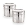 Sizzle Roxy Stainless Steel Container Set with See Through Lid, Multipurpose Kitchen Storage Dabba for Grains, Pulses, Flour, Snacks| Leak-Proof Food Storage Organizer |1150ML – 2 pcs