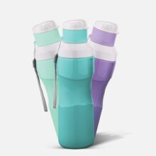 Asian Thumb Grip Insulated Water Bottle 700ml | Steel Inner Flask for Hot & Cold Drinks | Leakproof & BPA Free | Ergonomic Grip for Gym, Office & Travel | Blue Christmas Gifting Essential