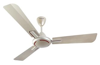 Havells 1200mm Ambrose Energy Saving High Speed Ceiling Fan|Premium Finish, Deco.Fan, Elegant Looks, High Air Delivery,Powerful Motor|2 Yr Warranty by Brand | (Pack of 1, Gold Mist Wood)