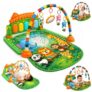 Lifelong Jungle Piano Playgym | Musical Mat with Lights, Hanging Toys| Soft Tummy Time, Crawling Play Mat, Motor Skills Development| Kick & Play Piano Fitness Rack (0–24 Months, 6 Month Warranty)
