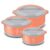MILTON Divine Jr. Inner Stainless Steel Serving Casserole Gift Set of 3 (430 ml, 830 ml, 1400 ml), PU Insulated Kitchen Hot Pot, Keeps Food hot & Fresh for Roti, Biryani, Orange