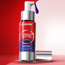 Colgate Visible White Purple Teeth Whitening Serum, 40ml – Mint & Yuzu Flavour, Instant Brightening Purple Serum for Whiter Smiles