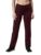 GO COLORS Women Solid Wine Mid Rise Relaxed Fit Track Pant