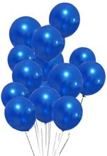 Crackles Blue Metallic Balloons For Happy Birthday Decorations,Baby Shower,Party Supplies,Bachelorette Bride To Be 50 Pc