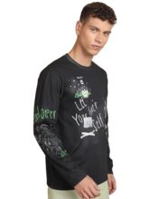 Highlander Men Slim Fit Slim Fit Round Neck T-Shirt Hlts004229 Black L