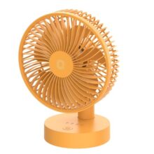 Orient Electric Elfie Rechargeable Personal Fan | 90° Adjustable Airflow | 1800 Mah Battery | 4 Speed Modes | Quiet Operation | Usb Type-C Charging | Compact Mini Fan | Tangerine Orange