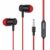 Kratos E02 Red Wired Earphones With 3.5Mm Jack In-Line Mic Control For Clear Calling & Music, Multi-Functional Controller,Sweat Resistant,Comfort Fit Wired Ear Phones,Compatibility With All Mobiles