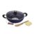 Mumma’s LIFE Non-Stick Deep Kadai with Glass Lid- with Riveted and Virgin Bakelite Handle PFOA/Heavy Metal Free (Induction and Gas Stove Friendly) – (24CM, Blue)