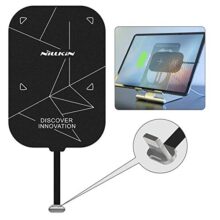 Nillkin Qi Wireless Charger Receiver for ipad – Ultra Thin Magic Tag Plus, 2000mAH Fast Charging Qi Coil for ipad 9th/8th/7th/6th/5th Generation, ipad Air 3/2, ipad pro 10.5 – Lightning Long-Black