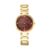 Titan Classique Plain 3 Hands Red Round Dial Yellow Plating A1Stainless Steel Strap Men’s Watch – 2480YM04