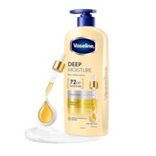 Vaseline Deep Moisture Body Lotion with Ceramide Hyaluron Fillers | 10X More Moisture for Cushion Soft Glowing Skin | For Dry Skin | Lightweight Non-Sticky Formula | 600ml