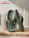 RED TAPE Men Flip Flops(Olive , 10)