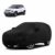 Sulfar 100% Water Resistant Car Body Cover Compatible with Mirror & Antenna Pockets for Tata Flora (Triple Stitched, Full Bottom Elastic, Black-N)