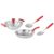 Amazon Brand – Solimo 4pcs Triply Cookware Set (Kadhai with Glass lid, Fry pan, Slotted Spoon, Serving Spoon) | Silver