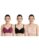 Amazon Brand – Symbol Women’s Cotton Stretch Padded Wire Free Medium Coverage T-Shirt Bra (Pack of 3) (BRA-13 Cont_Blck-Blush-Wine_40C)
