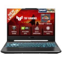 ASUS TUF A15 (2026),Smartchoice,AMD Ryzen 7 8845HS,RTX 3050,16GB RAM (Upgradeable Upto 64GB),512GB SSD,FHD,15.6″(39.6 cm),Win 11,M365 Basic(1Y),Office 24,Black,2.3 Kg,FA506NCG-HN192WS,Gaming Laptop