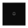 Legrand Lyncus 6A 2M Touch Bell Push Switch | PMMA Mechanism, Electronic Enclosure, Polycarbonate | Suited for Office, Hotel, Residence (Pack of 1, Black)
