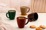 Clazkit Earth Friendly Statement Coffee Mug Set Of 4 |Cups And Mugs Made With Rice Husk | Cup | Microwave Safe Mugs (Reheat Only) | Cute Mugs For Gift
