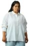 High Star Women Solid Cotton Oversized Fit Collar Long Sleeve Shirts 77