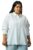 High Star Women Solid Cotton Oversized Fit Collar Long Sleeve Shirts 77