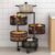Homewiz 4-Layer Round Kitchen Trolley | Movable Storage Organizer For Fruits & Vegetables | Perforated Mesh Baskets With Solid Flat Top | Multipurpose Rack For Onion & Potato | Rust-Resistant | Black
