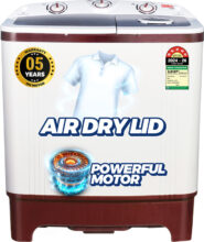 Billion 6.5 kg 5 Star rating Semi Automatic Top Load Washing Machine White, Maroon(BNSA655NNNDM)