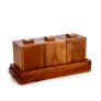 Crystal Milano Premium Teak Wood Tray with 3 Bowls | Serve & Store | Ideal for Home & Restaurants | Handcrafted & Eco-Friendly