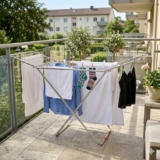 XL Kitchen Cloth Dryer Stand Double Rack Cloth Stainless Steel Foldable Stands for Drying Clothes Steel