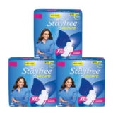 Stayfree Secure xl | Combo packs 120 Pads | Cottony Soft Sanitary Pads for Women | with Leak Lock Technology | Odour Control | Absorbs upto 100% Fluid | Up to 12 Hours of Protection |