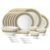 Larah by Borosil Regal Fluted Series Opalware Dinner Set | 33 Pieces for Family of 6 | Microwave & Dishwasher Safe | Bone-Ash Free | Crockery Set for Dining & Gifting | Plates & Bowls | White