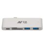 Ant Plus Booster Mac 01 USB C Adapter for MacBook Pro/Air 1 USB-C Hub Pro Accessories with 3 USB 3.0 Ports, USB C to SD/TF Card Reader and Thunderbolt 3 PD Port.