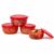Cutting EDGE 1950ml Eco Storage Container & Organizer Set of 4 (Red)